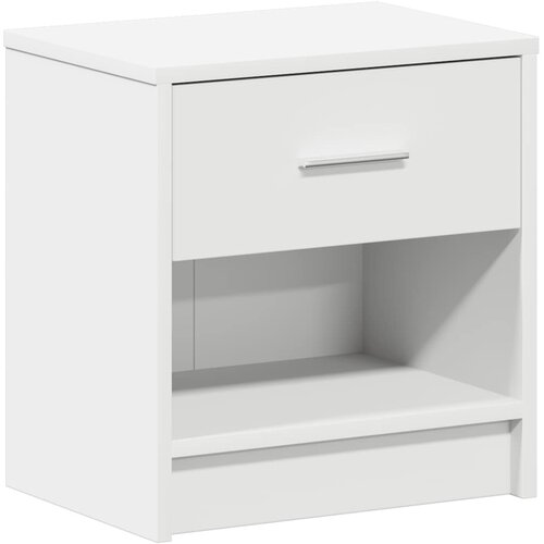vidaXL Nočna omarica s predalom bela 39x28x41 cm, (5000298622) Cene