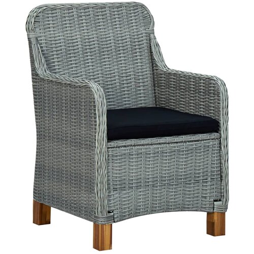 Maison Chic Vrtni stoli - Stol za vrt z blazinami 2 kosa poli ratan svetlo sive barve JS2139, (21876828) Slike