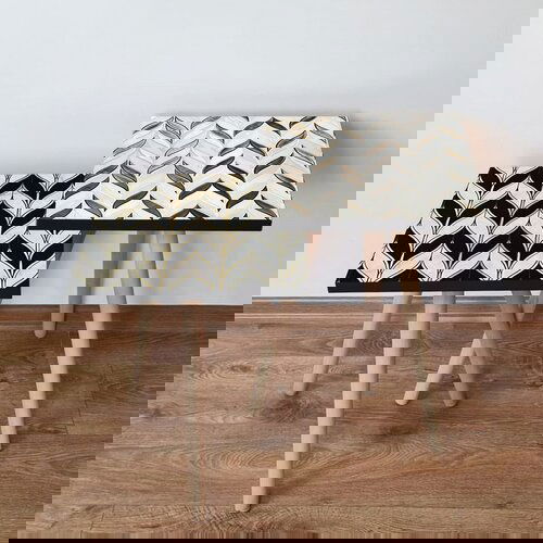 Hanah home 2Shp492 - black blackbeigegoldbrown nesting table (2 pieces) Cene