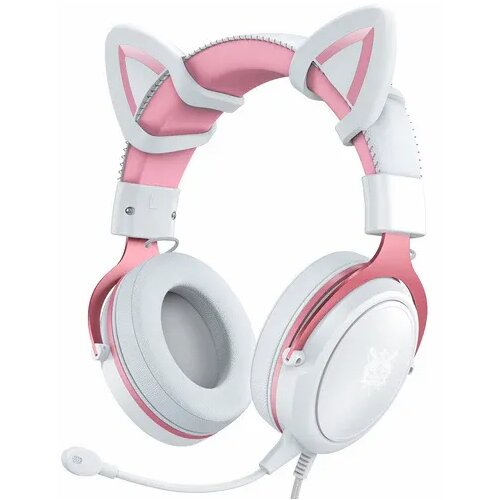 INNOVATION onikuma gaming x10 pink white cat ear slusalice ( 110-0207 ) Slike