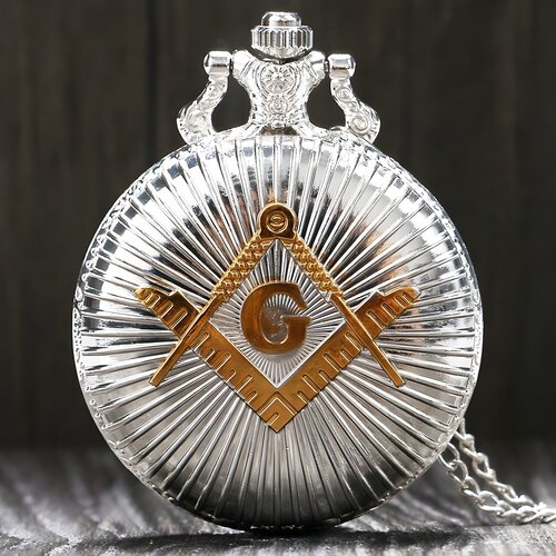 Žepna ura Freemasonry - Srebrna / Zlata KP5818 Cene