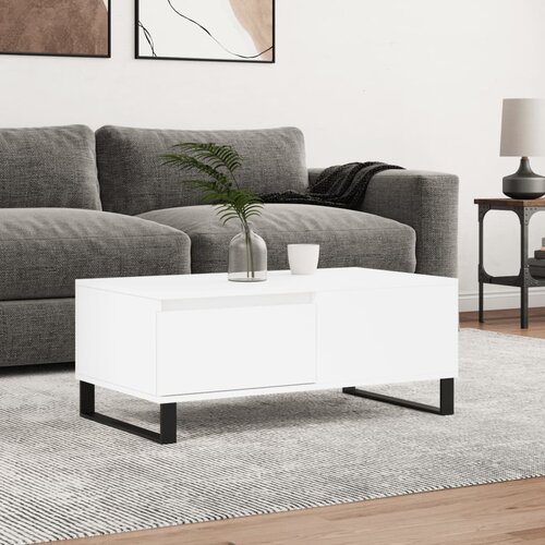  Stolić za kavu bijeli 90 x 50 x 36,5 cm od konstruiranog drva Slike