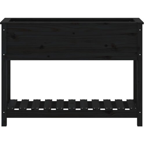  Sadilica s policom crna 111,5x34,5x81 cm od masivne borovine Slike