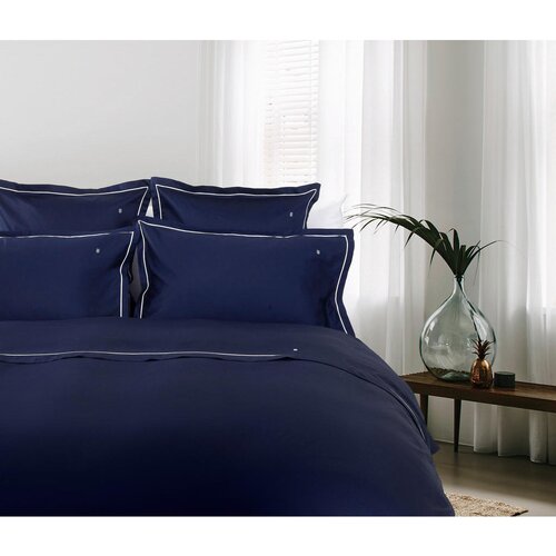 Tommy Hilfiger posteljnina th plain satin saten temno modra Cene