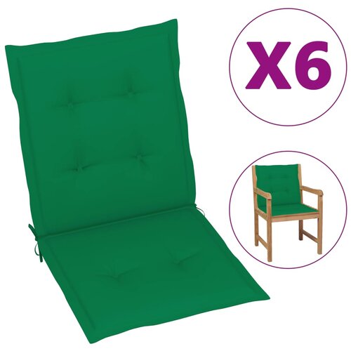 vidaXL Blazine za vrtne stole 6 kosov zelene 100x50x3 cm Cene