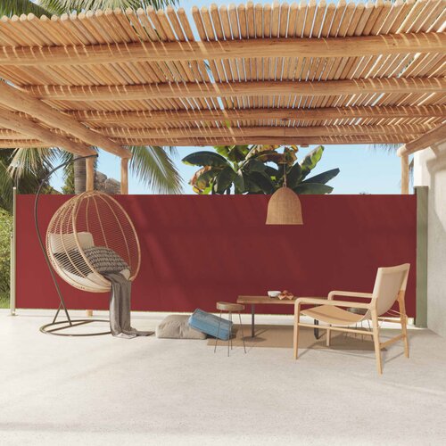 vidaXL Uvlačiva bočna tenda za terasu 160 x 600 cm crvena Cijene
