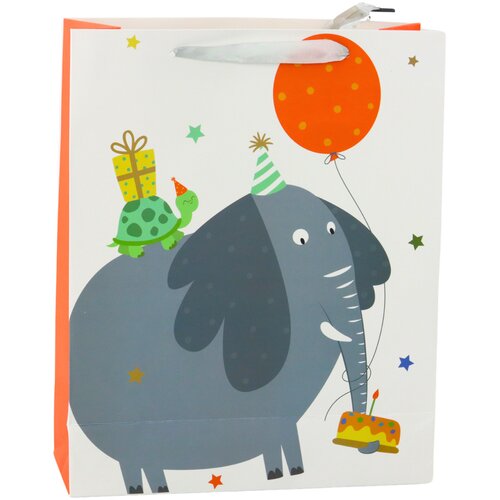 ELEPHANT Birthday Paper Gift Bag 32 x 26 x 12cm Cene