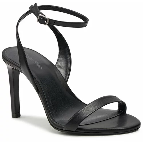 Calvin Klein Sandali Heel Sandal 90 Lth HW0HW01945 Črna
