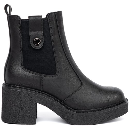 Sergio Leone Elegant black ankle boots with elastic insert by Slike