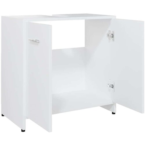 VidaXL Kopalni&amp;scaron;ka omarica bela 60x33x61 cm iverna plo&amp;scaron;ča Slike