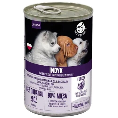 Pet Republic Vlažna hrana za pse, Junior, Ćurka, 400 g Cene