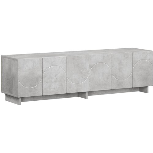  TV stalak 140 x 34,5 x 40 cm Betonska siva Konstruirano drvo Slike