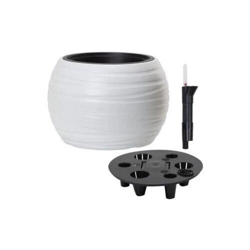  Saksija Maze 44 cm loptasta sa vodomerom - bela S449 Cene