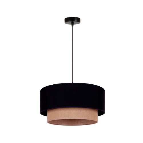  Duolla - Luster na sajli BOHO 1xE27/15W/230V prečnik 45 cm crna/braon Slike