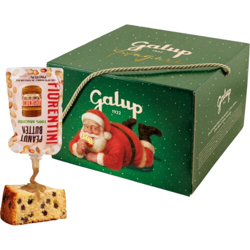 Galup Panettone Milano s kapljicami temne čokolade in ara&amp;scaron;idovim maslom - 850 g Slike
