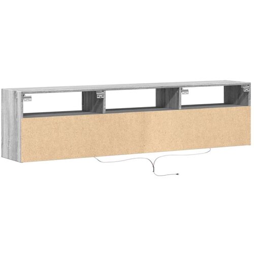 vidaXL Stenska TV omarica z LED lučkami siva sonoma 180x31x45 cm Cene