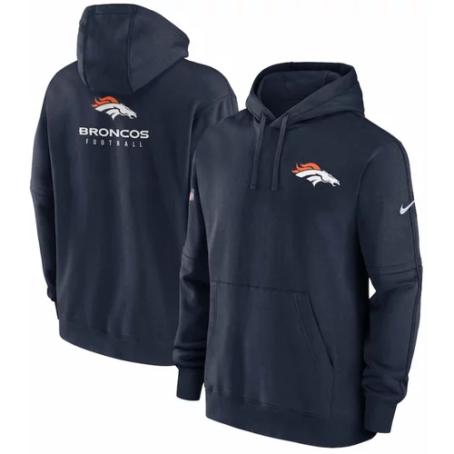 Nike Denver Broncos Club Sideline Fleece Pullover pulover s kapuco