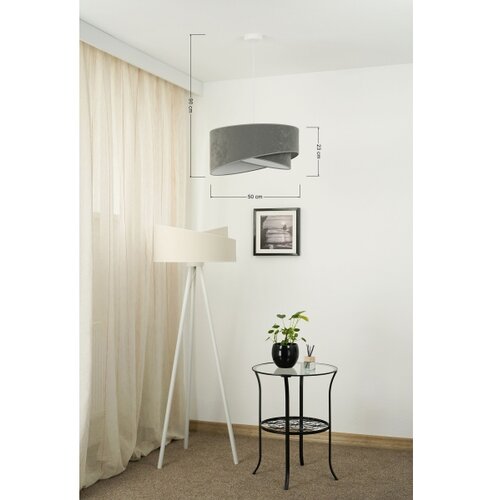  Brilagi - LED luster na sajli LYRA 1xE27/15W/230V siva/bela Slike
