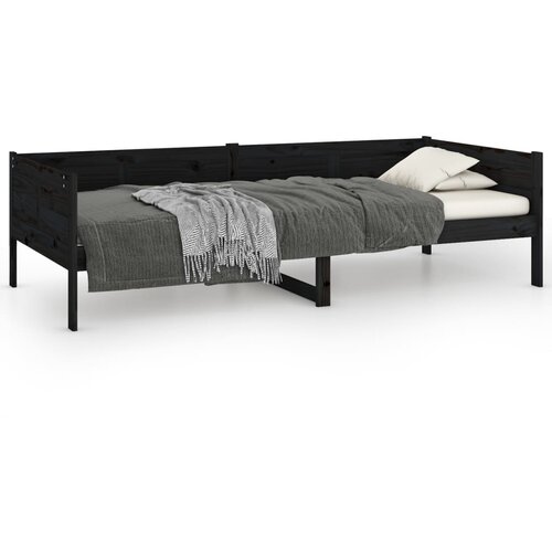  Dnevni ležaj od masivne borovine crni 90 x 190 cm Slike