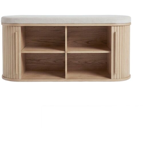 Unique Furniture Oblazinjena klop v naravni barvi Meta &amp;ndash; Slike