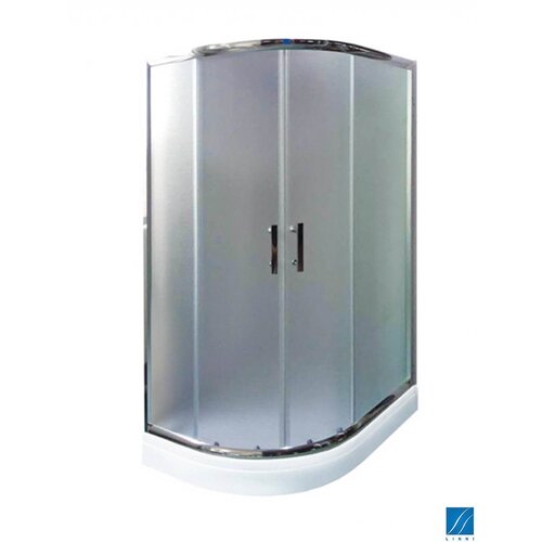 Linni tuš kabina asimetrična srebrni profil 100x80x180cm mat staklo Cene