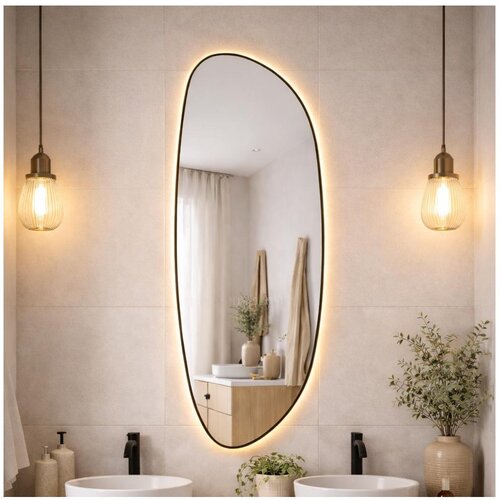  Baltica Design-LED Ogledalo sa LED pozadinskim osvetljenjem STONE FLUID 15W/230V 2700K 155x50 cm IP65 br. Slike