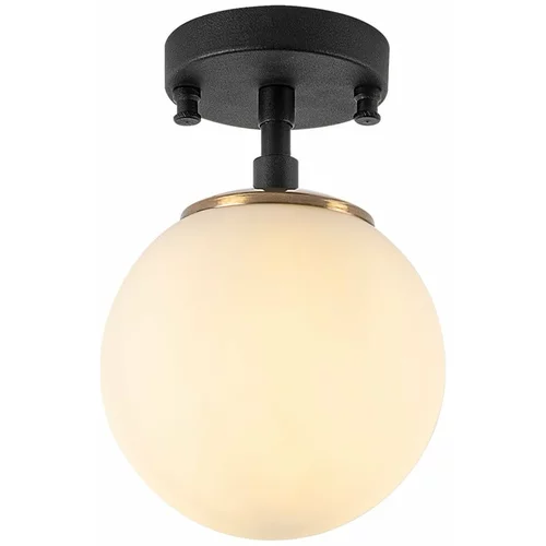 Opviq lights Crno-bijela stropna svjetiljka sa staklenim sjenilom ø 15 cm Atmaca –