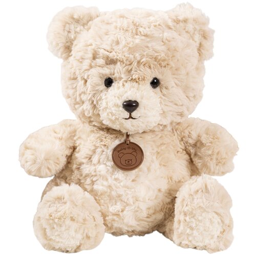  Plush Mascot Cuddly Toy Teddy Bear with Medallion Beige 25cm Cene