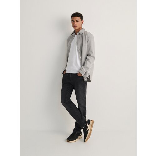 Reserved - Slim traperice isprana izgleda - siva Slike