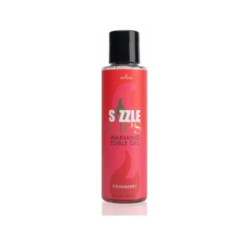 Sensuva Gel s učinkom grijanja Sizzle Lips - Strawberry, 125 ml