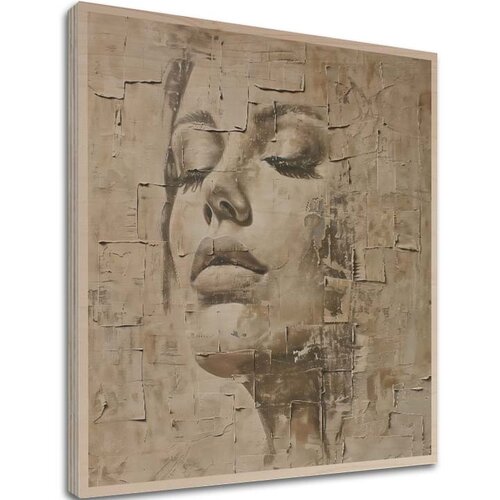  Slika na drvetu - Lice u runama vremena Cene