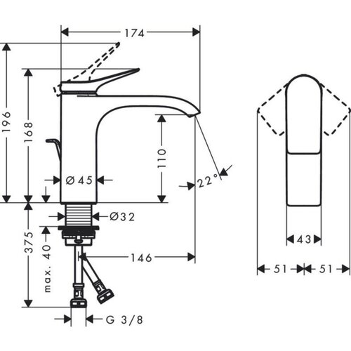 Hansgrohe 75020670 Vivenis 110 armatura za umivalnik Slike