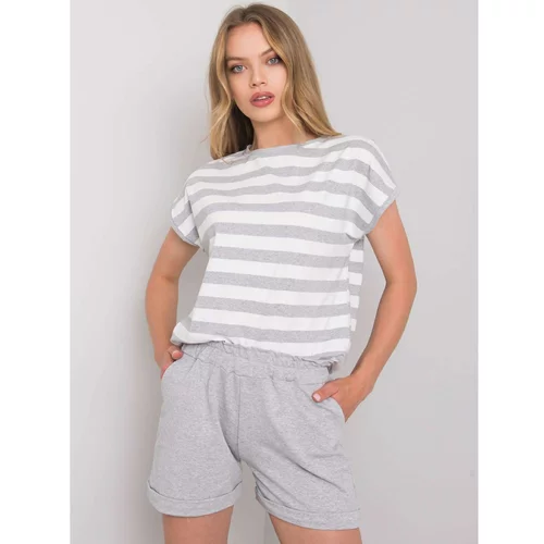 Fashion Hunters Gray and white casual set from Elsa RUE PARIS