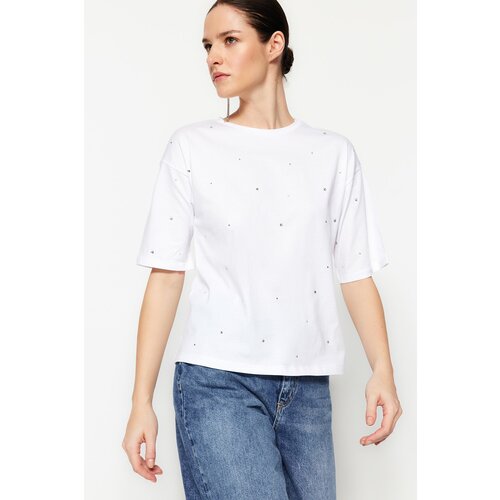 Trendyol T-Shirt - White - Relaxed fit Slike
