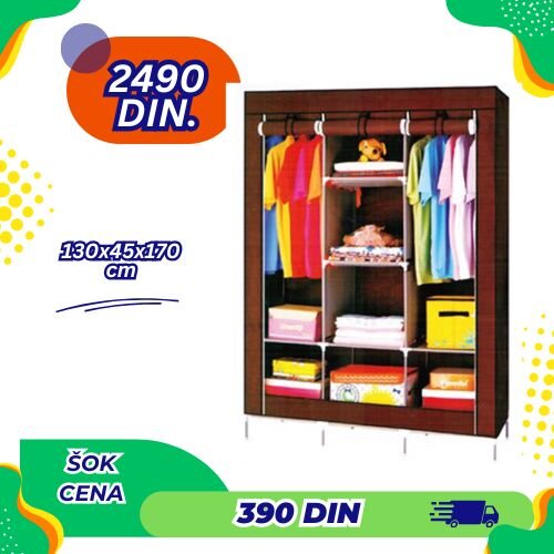 Zotrix sklopivi prenosivi orman 130x45x170 cm Cene