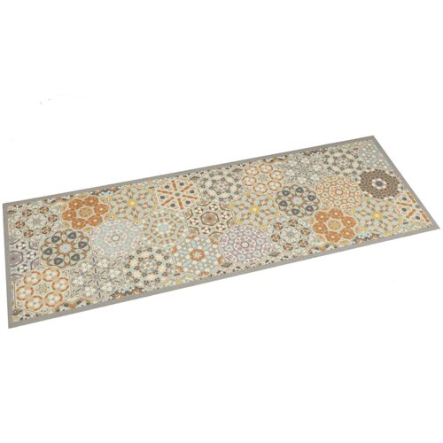 VidaXL Kuhinjski tepih perivi pastelni &amp;scaron;esterokuti 45 x 150 cm bar&amp;scaron;un Slike
