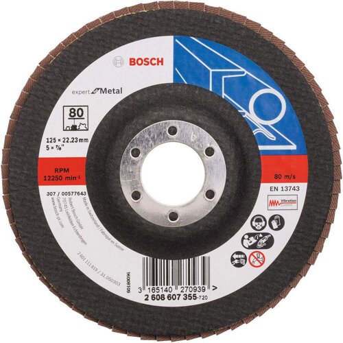 Bosch lamelni brusni disk X551, Expert for Metal Prečnik 125 mm; granulacija 80, kolenasti - 2608607355 Cene