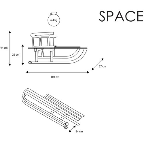 Kunert Space zložljive otro&amp;scaron;ke sani Slike