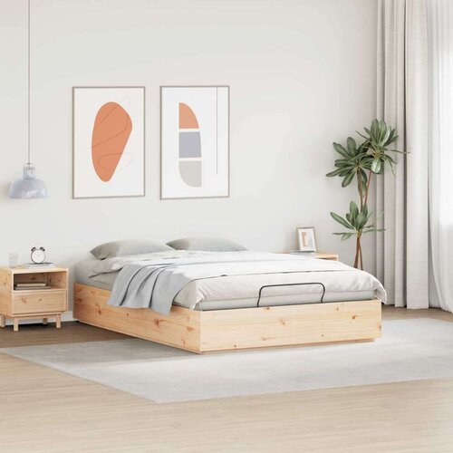  Otoman krevet Prirodna 150 x 200 cm Masivna borovina Slike