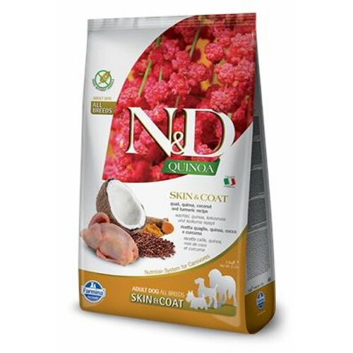 Farmina n&d quinoa hrana za pse skin&coat quail&coconut 7kg Cene