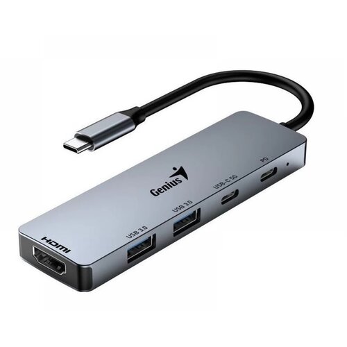 Genius UH-500 5-u-1 USB Hub srebrne boje Slike