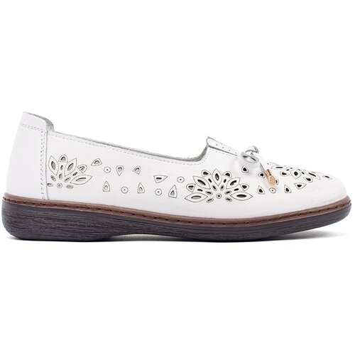 GOODIN White perforated leather shoes Slike