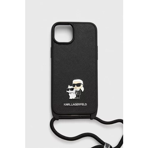 Karl Lagerfeld Etui za telefon iPhone 15 Plus / 14 Plus 6.7" črna barva