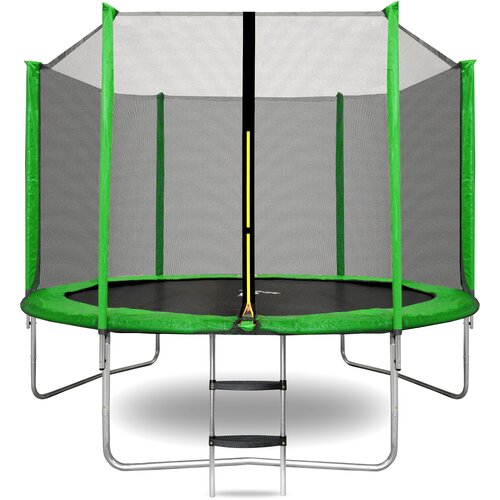  Trampolin 250 cm s vanjskom sigurnosnom mrežom + stepenice AGA SPORT TOP MRT1008LG- Svijetlo zelena Cijene