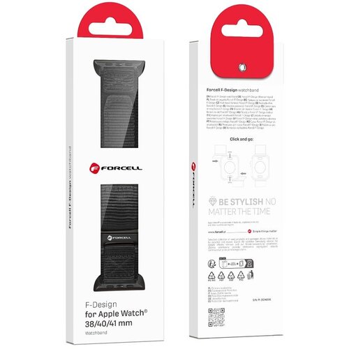 forcell narukvica za sat f-design FA05 za apple watch 38/40/41mm crna Cene