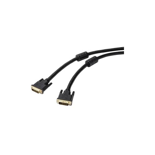 Renkforce DVI kabel DVI-D 24+1-polni vtič, DVI-D 24+1-polni vtič 20 m črna RF-4695150 dvojno oklopljen, s feritnim jedrom, pozlačeni konektorji DVI ka, (20416845) Cene