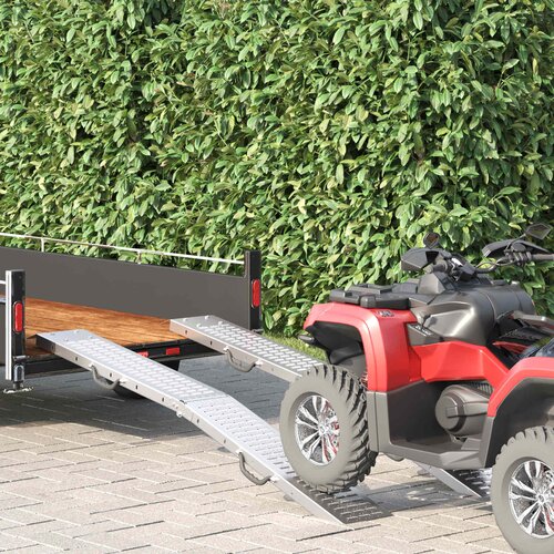  Sklopiva rampu 200kg po rampi 2 pcs Srebrno 186 x 23 x 4,5 cm Cijene