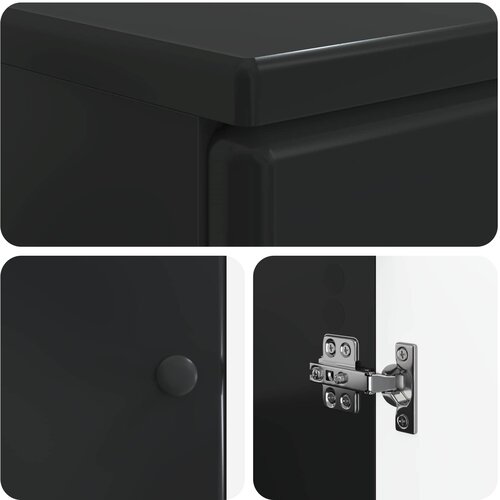  Kupaonski ormarić za sudoper BREDA Crna 59,5 x 31,5 x 59 cm Slike