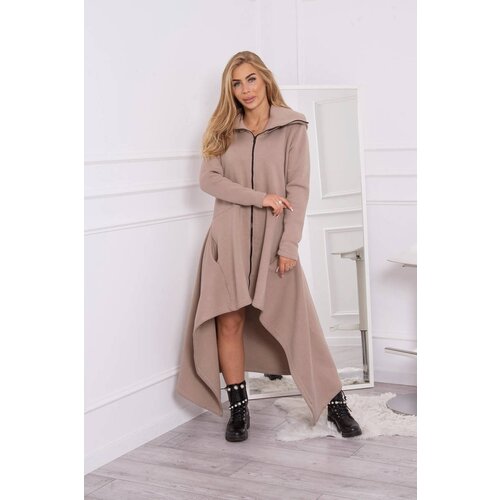 Kesi Insulated dress with longer sides in dark beige color Cijene