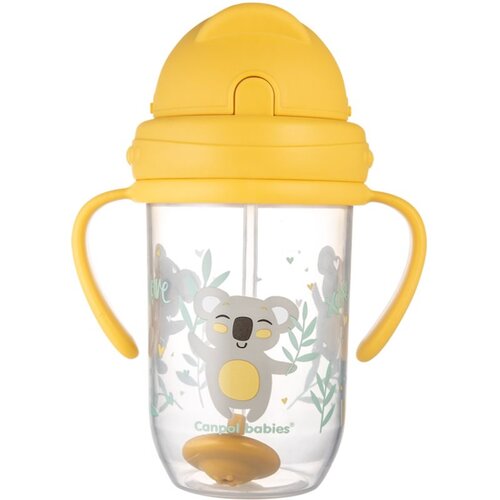 Canpol Exotic Animals Cup With Straw šalica sa slamkom Yellow 270 ml Cijene